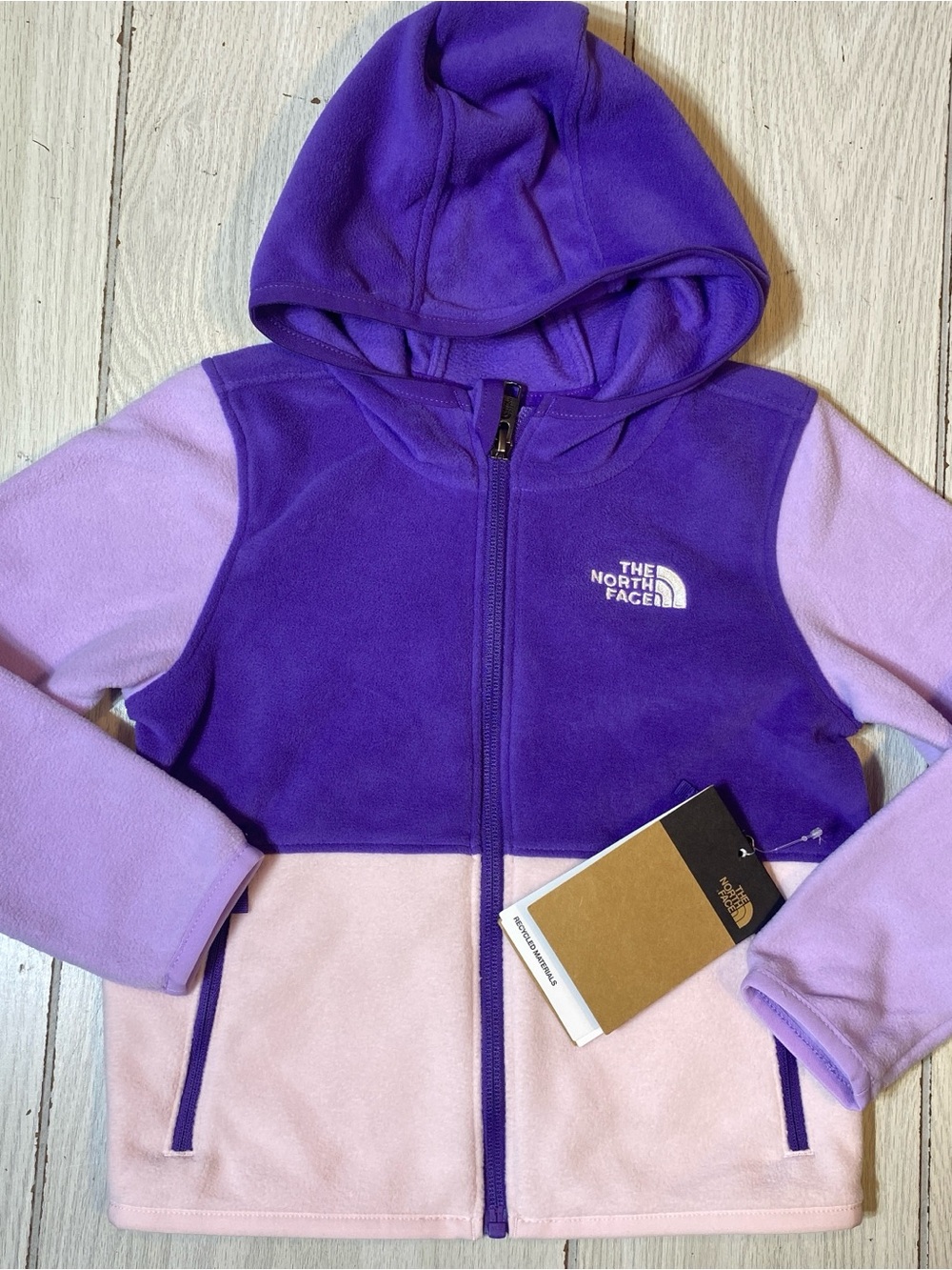 NWT The North Face Kids Glacier Full Zip Hoodie Fleece Peak Purple Size 4T